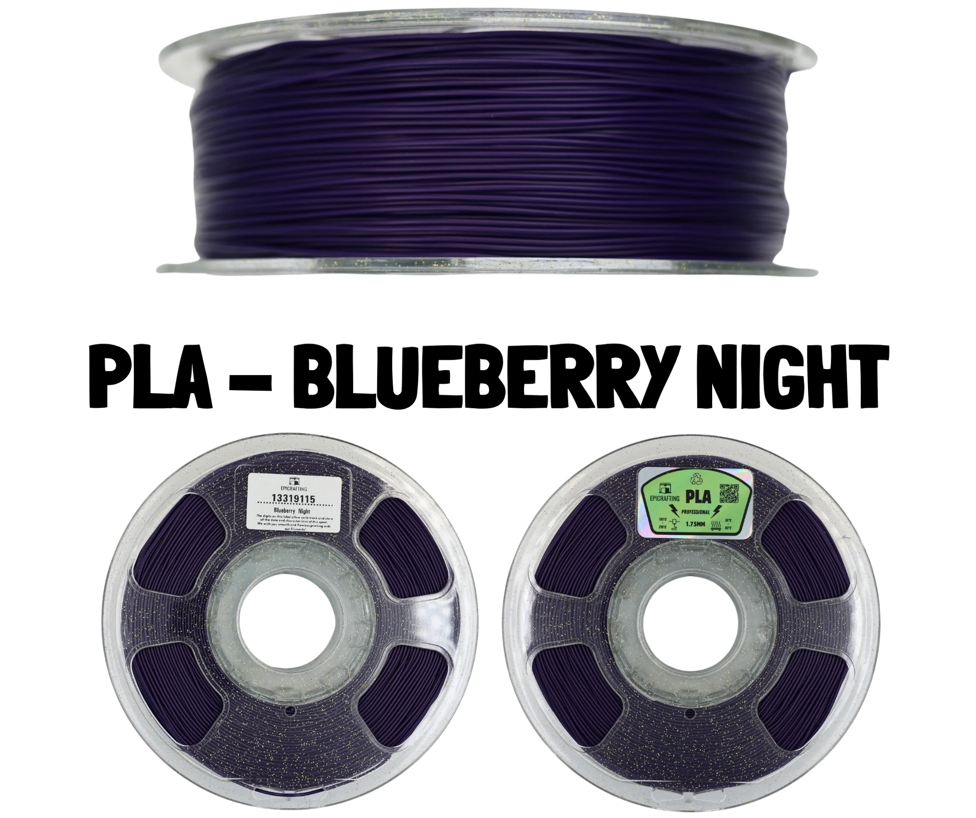 Filament 3D - PLA BLUEBERRY NIGHT / NOAPTE DE AFINE / VIOLET INCHIS