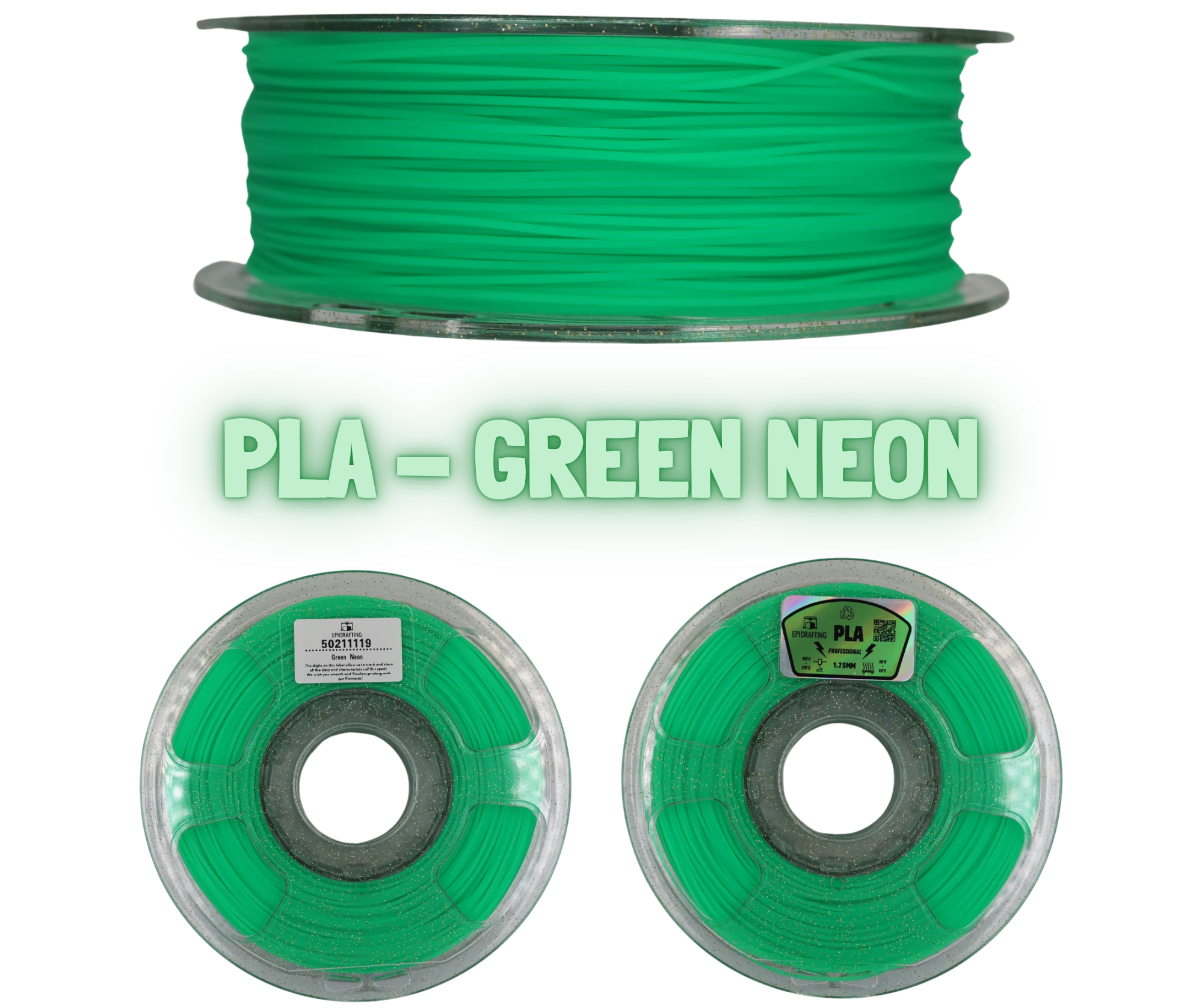 Filament 3D - PLA GREEN NEON / VERDE NEON