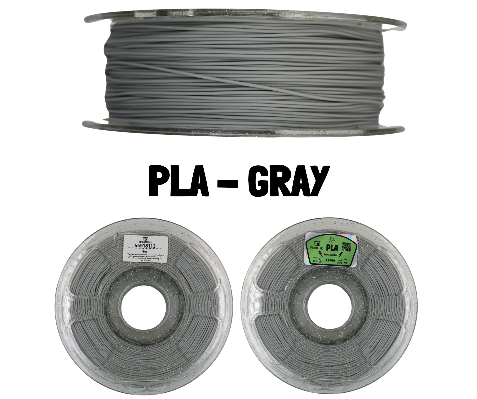 Filament 3D - PLA GRAY / GRI