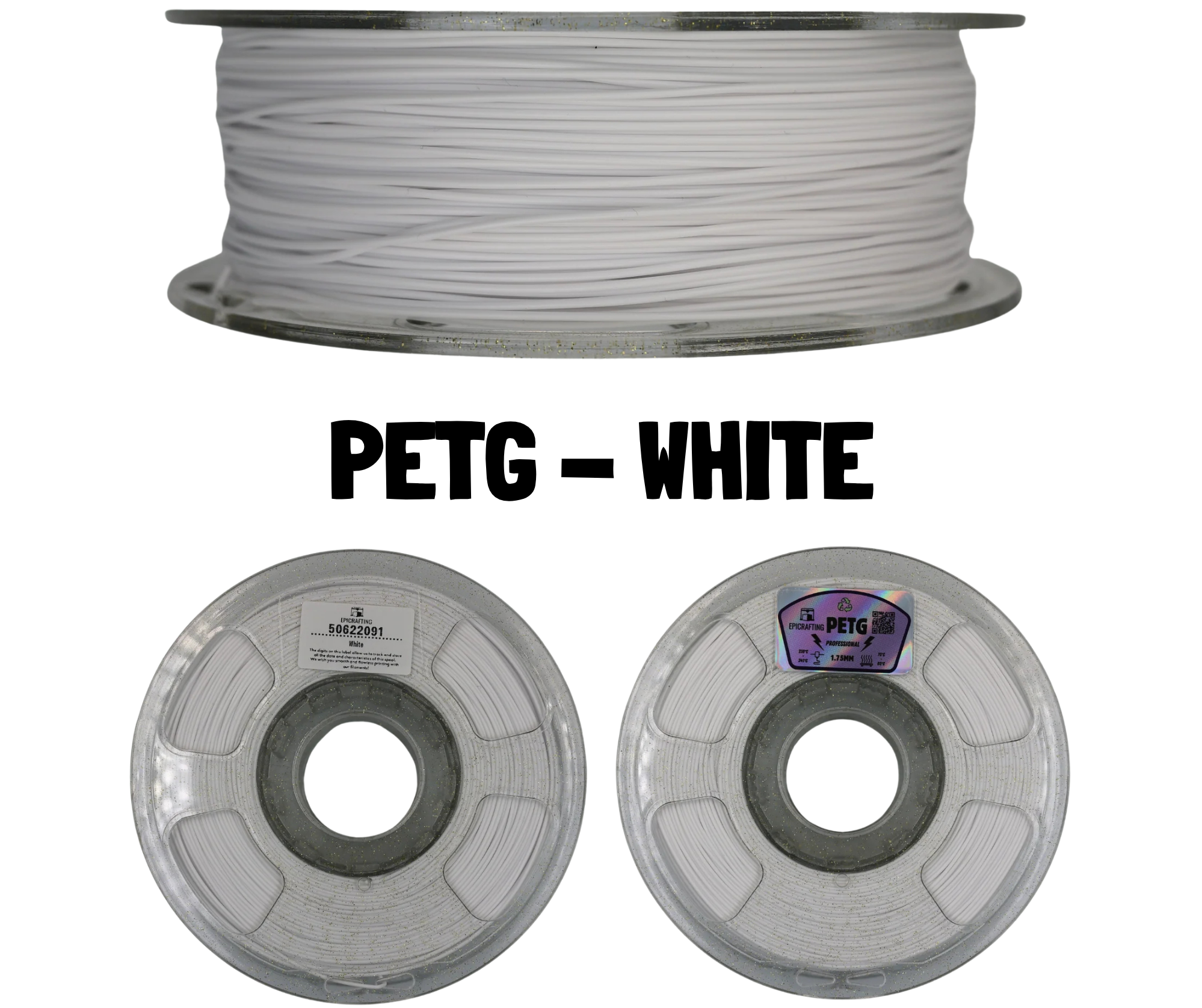 Filament 3D - PETG WHITE / ALB