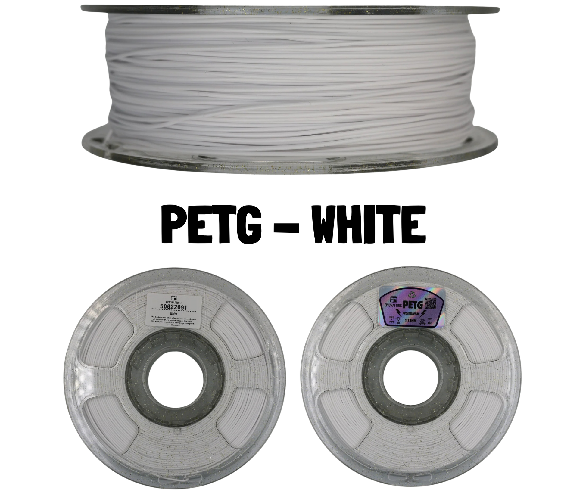 Filament 3D - PETG WHITE / ALB