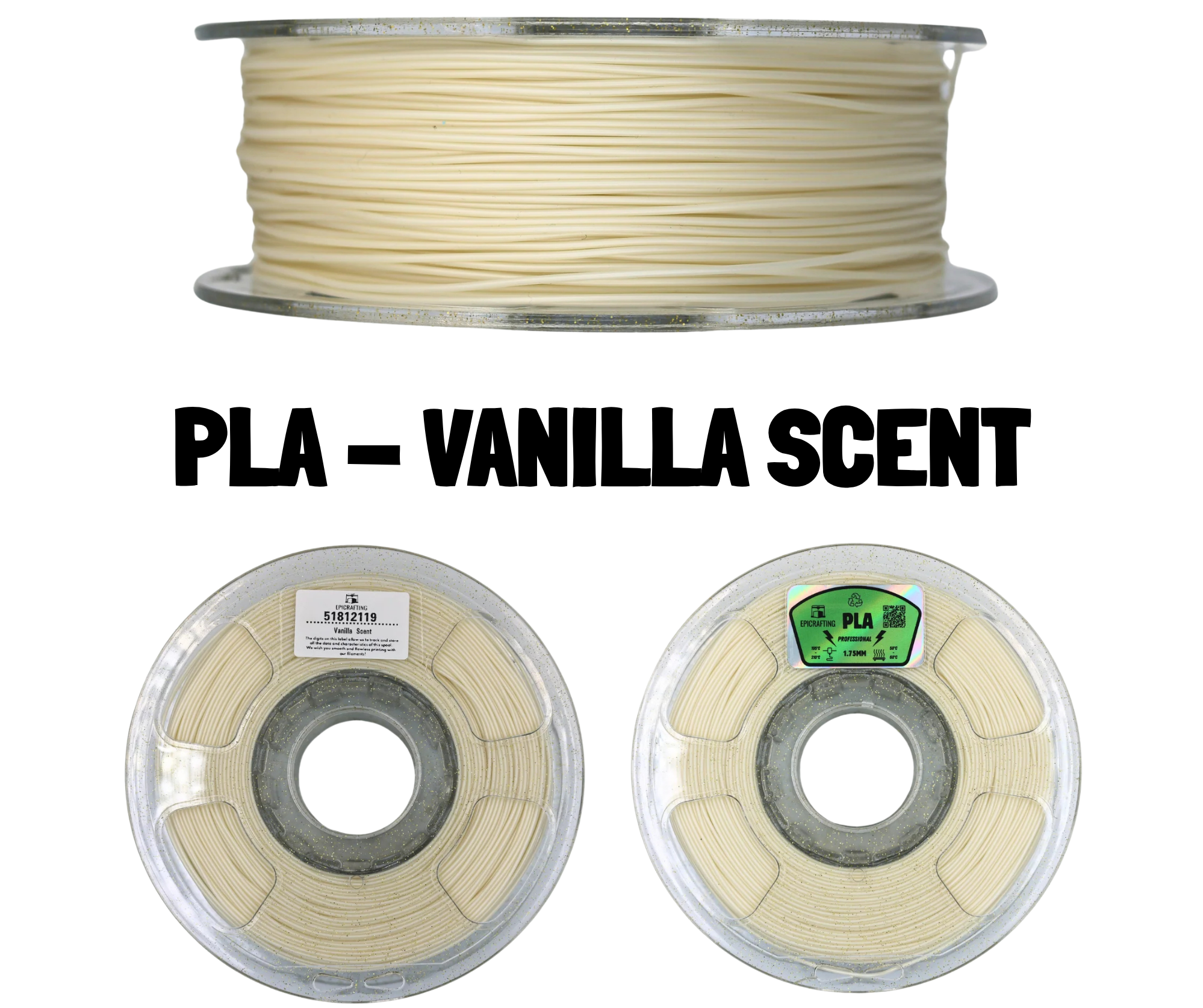 Filament 3D - PLA VANILLA SCENT / MIROS DE VANILIE