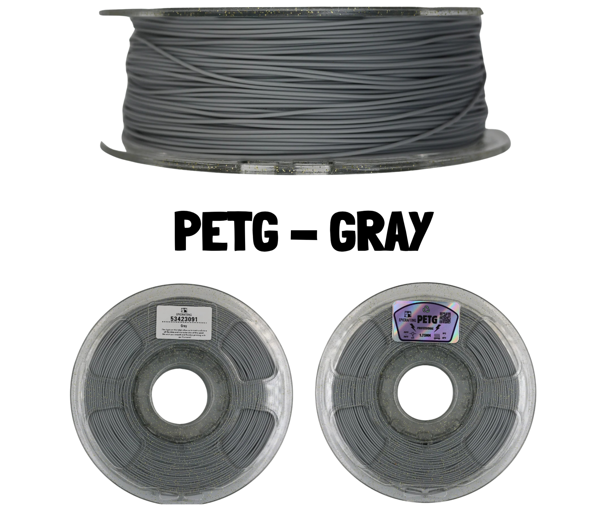 Filament 3D - PETG GRAY / GRI