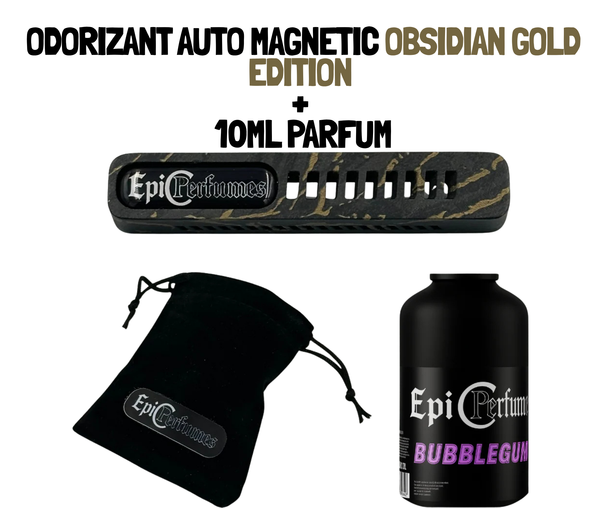Odorizant auto magnetic OBSIDIAN GOLD EDITION LOOK + 10ML