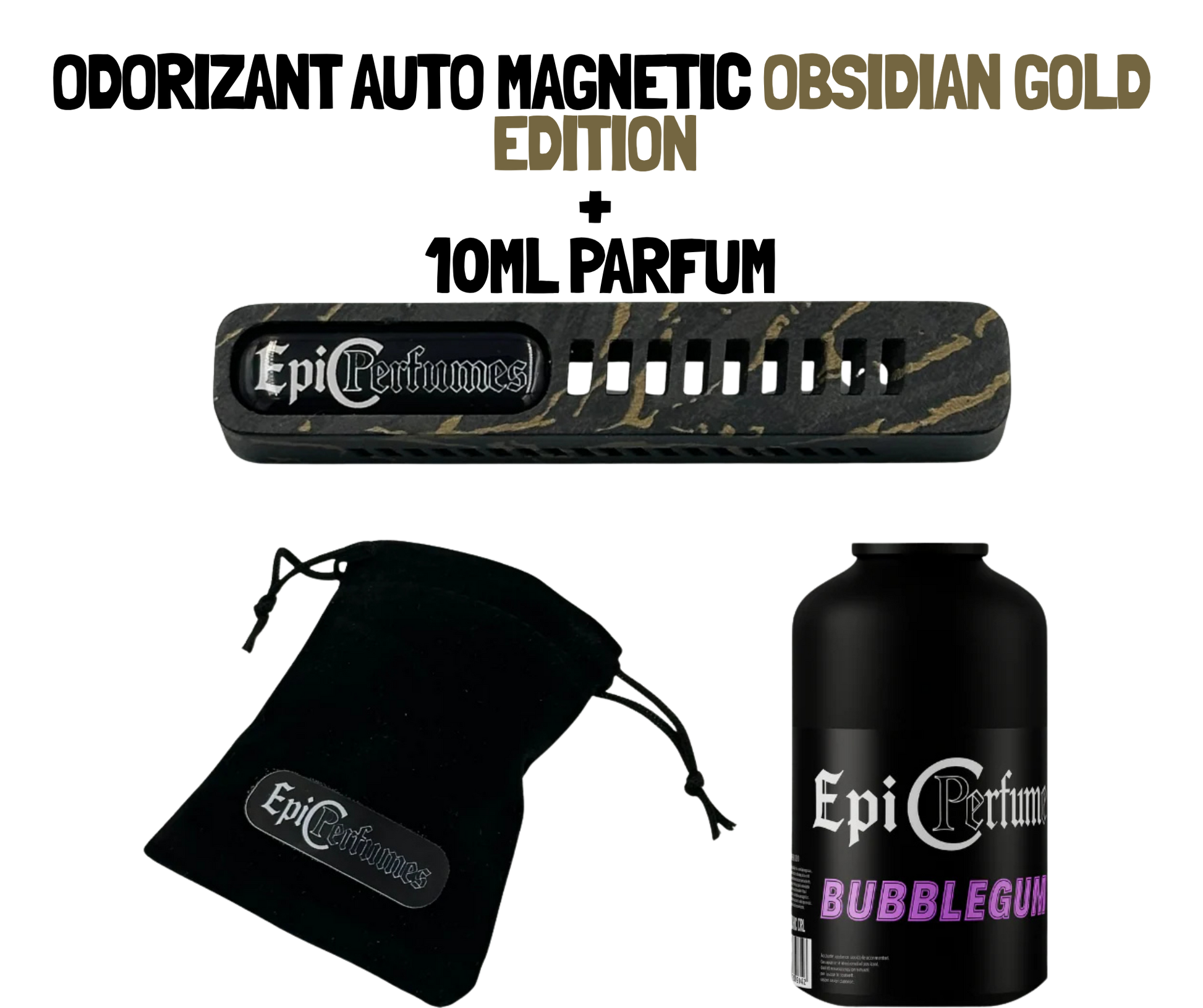 Odorizant auto magnetic OBSIDIAN GOLD EDITION LOOK + 10ML