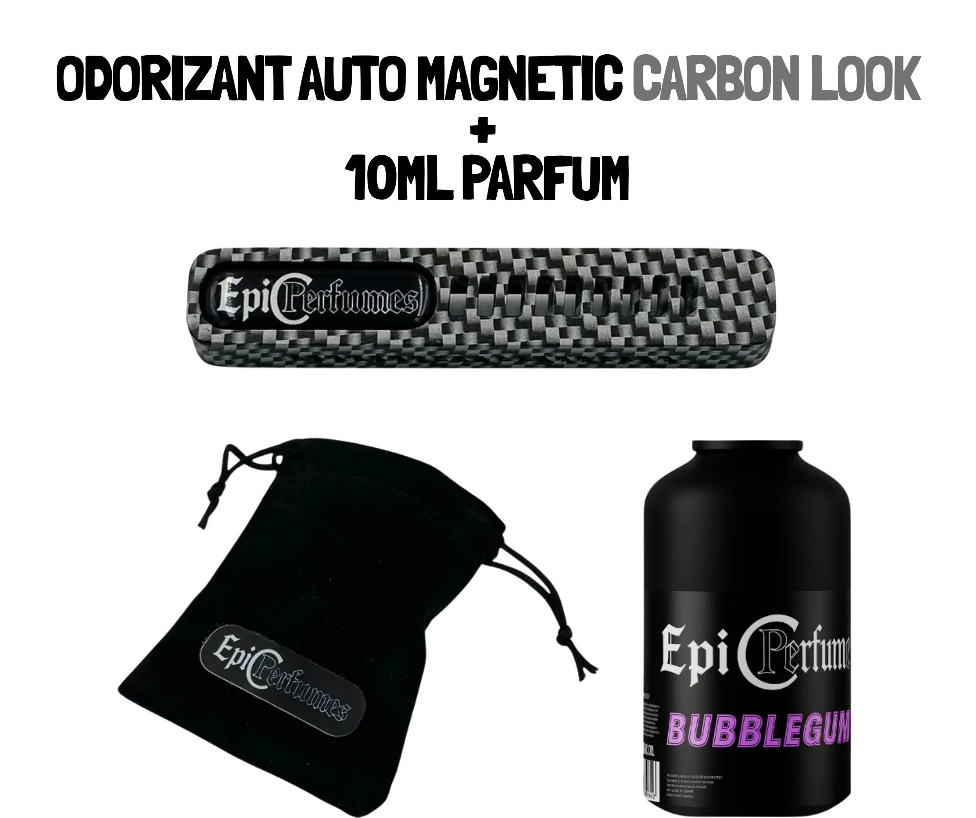 Odorizant auto magnetic CARBON LOOK + 10ML