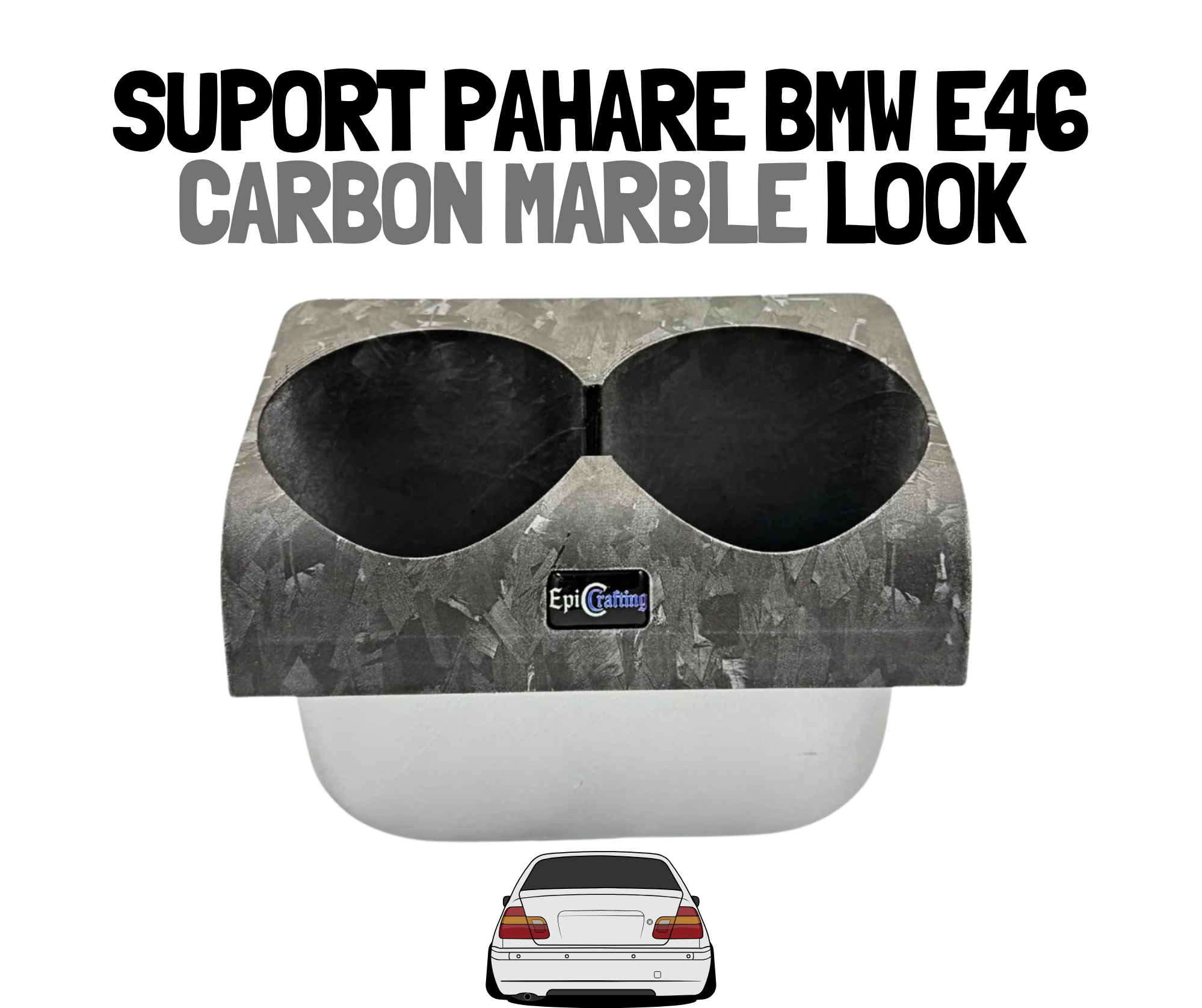 Suport Pahare BMW E46 CARBON MARBLE LOOK