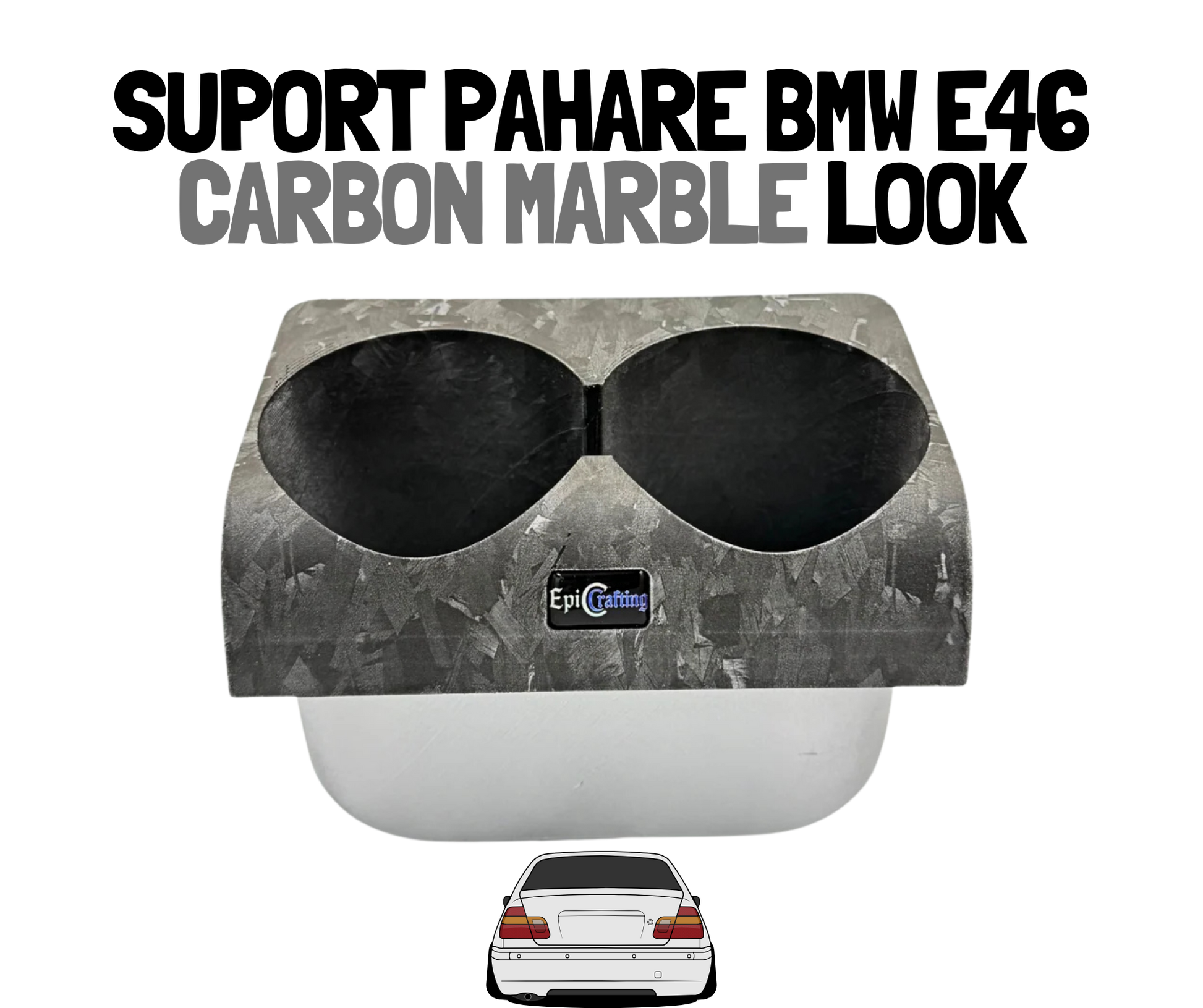 Suport Pahare BMW E46 CARBON MARBLE LOOK