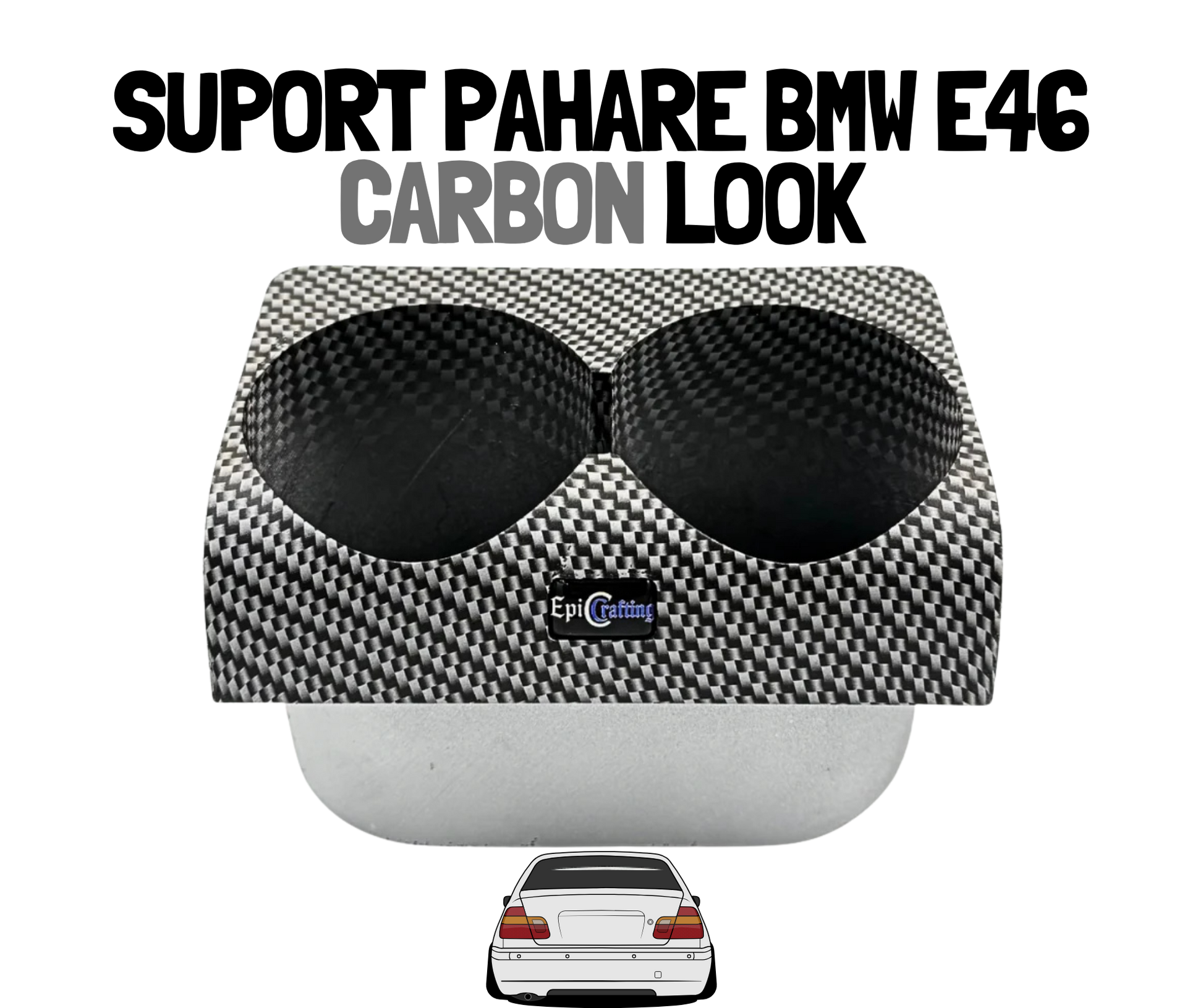 Suport Pahare BMW E46 CARBON LOOK
