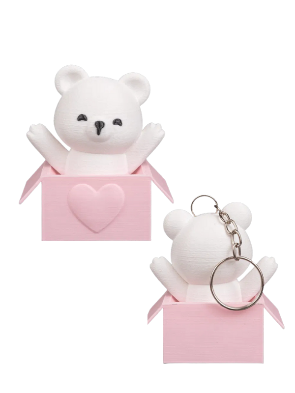 Breloc V-day Peek-a-Bear cu initiala