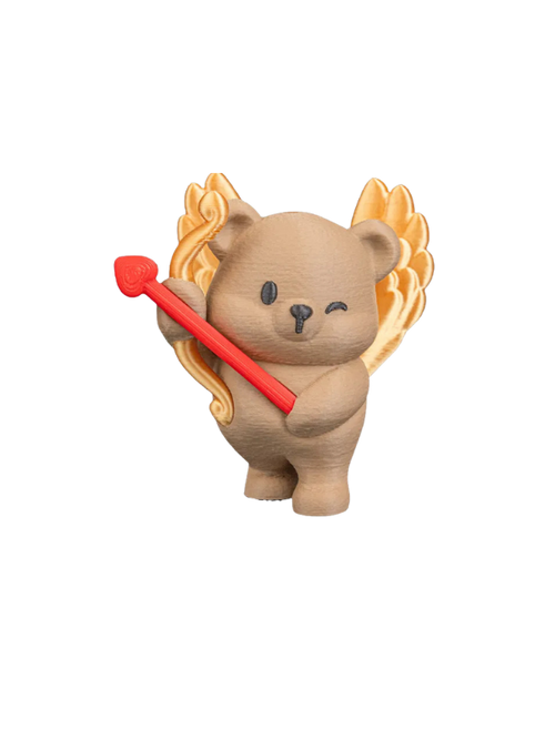 Breloc V-day Cupid Bear cu initala