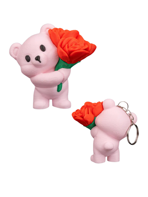 Breloc V-day Bundle Bear cu initala